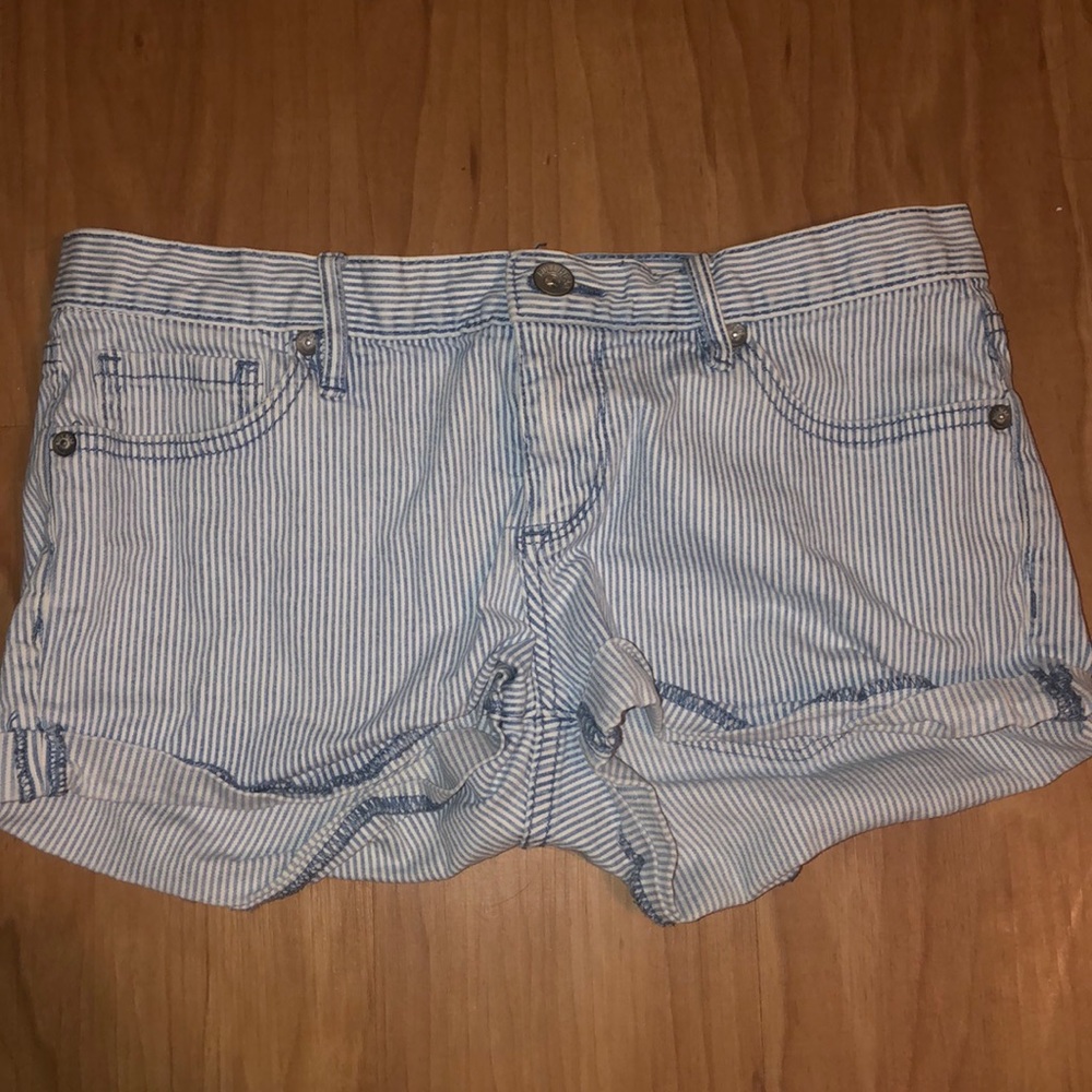 Bullhead Striped Denim Shorts